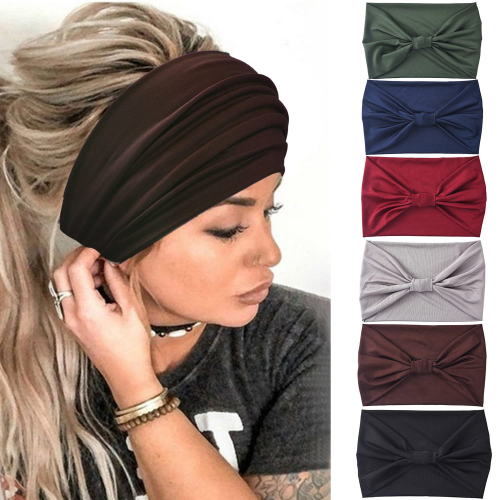 Diadema ancha Yeshan para mujer, ideal para yoga y protección del cabello.
