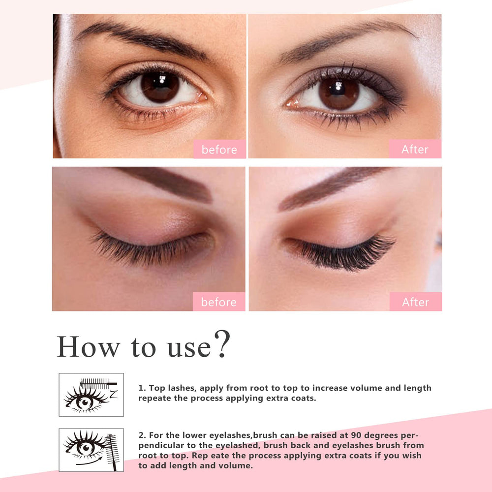 YEUGSCKA Mascara con volumen extremo para pestañas más gruesas