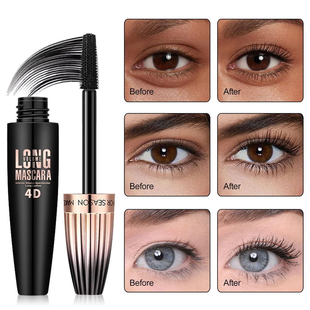 YEUGSCKA Mascara sin grumos para acabado suave y uniforme