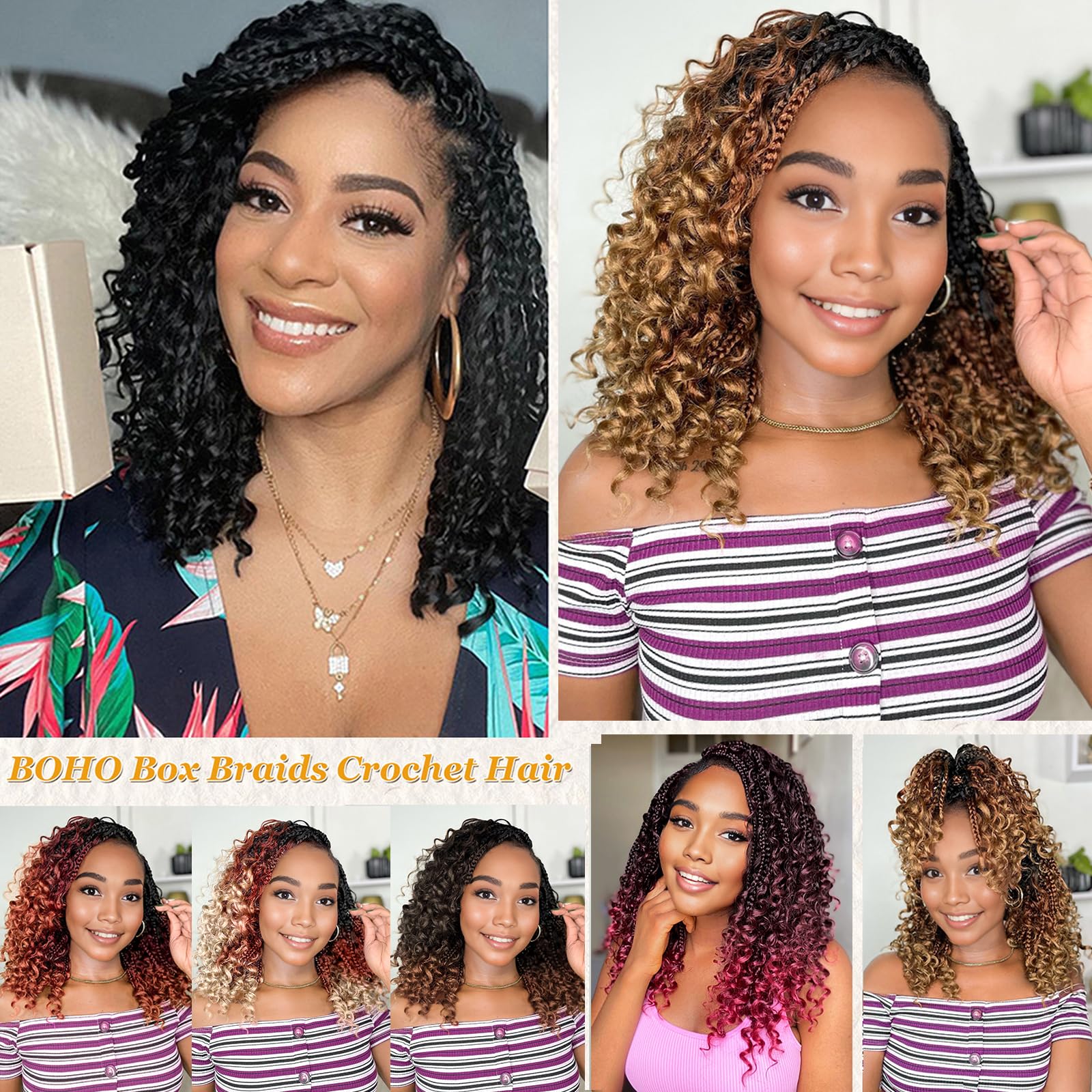 Yewell Goddess Box Braids 14inch 30 for bold color and texture