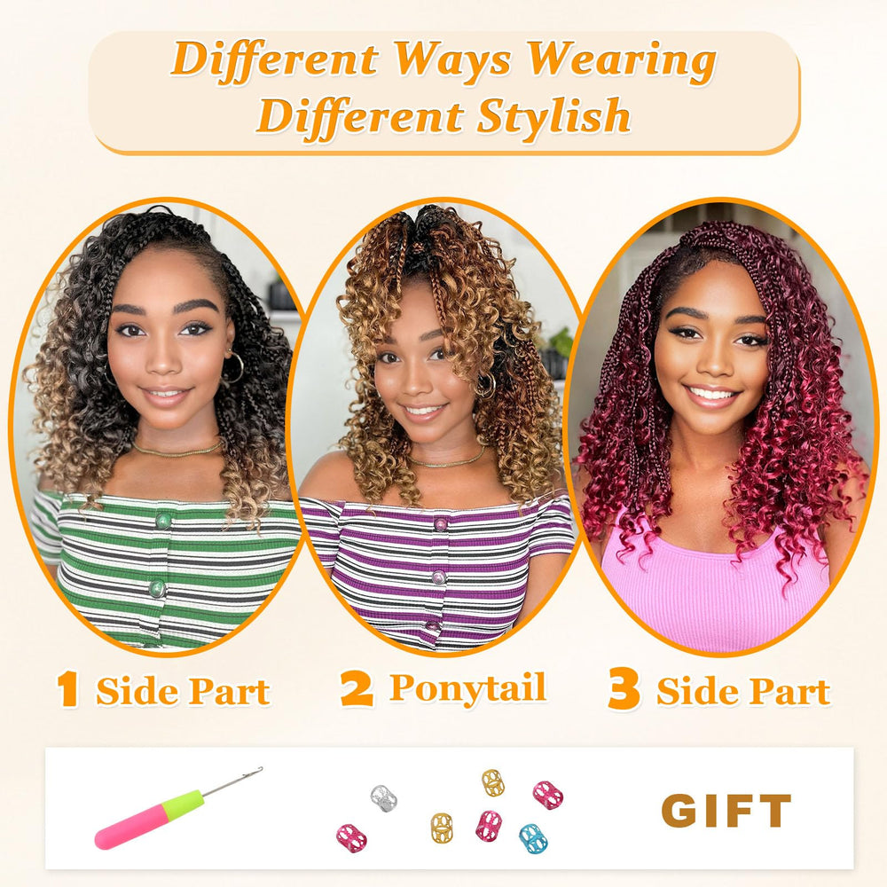 Yewell Goddess Box Braids 10inch full-looking, fluffy silhouette