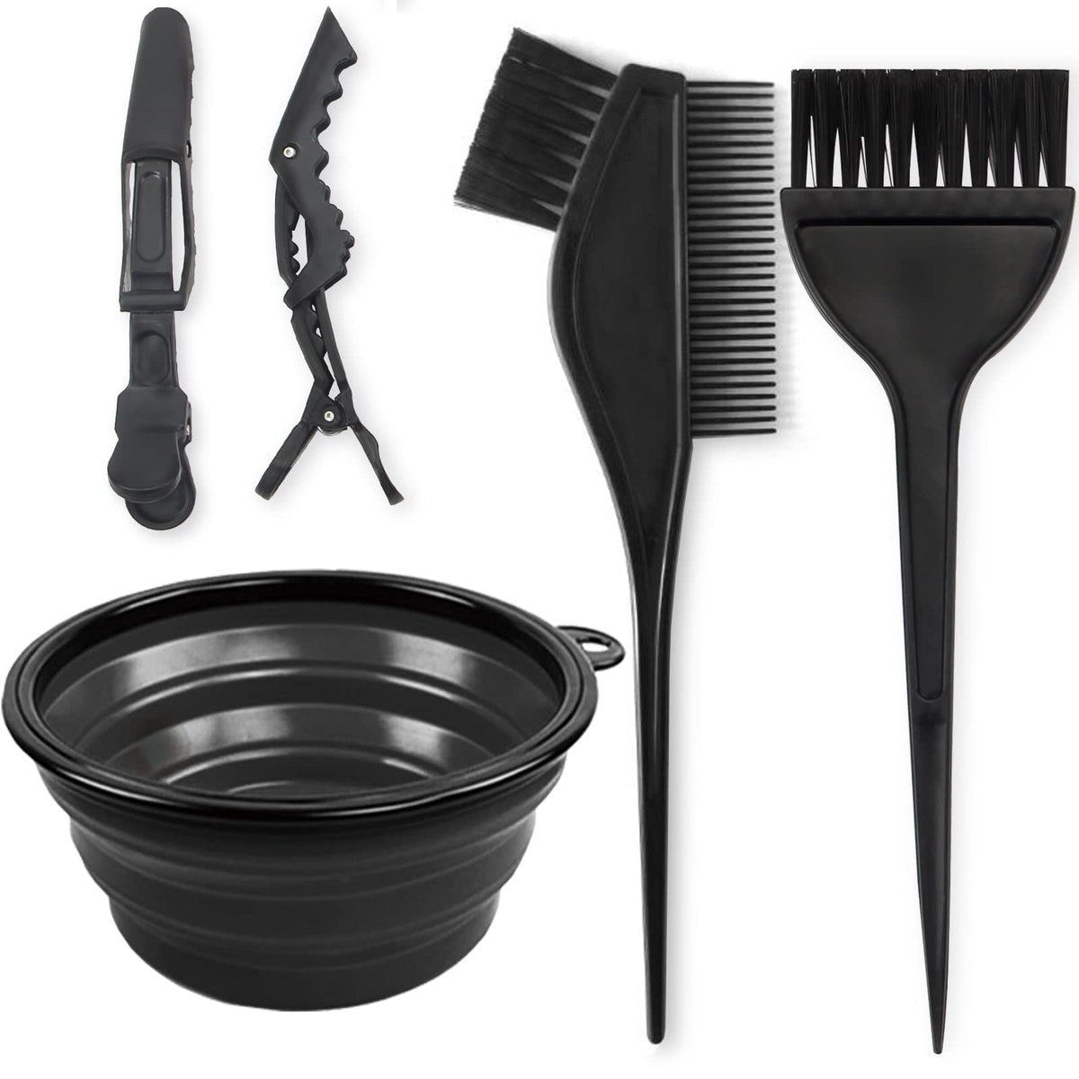 Yexixsr folding silicone mixing bowl for easy storage and precise color blending.