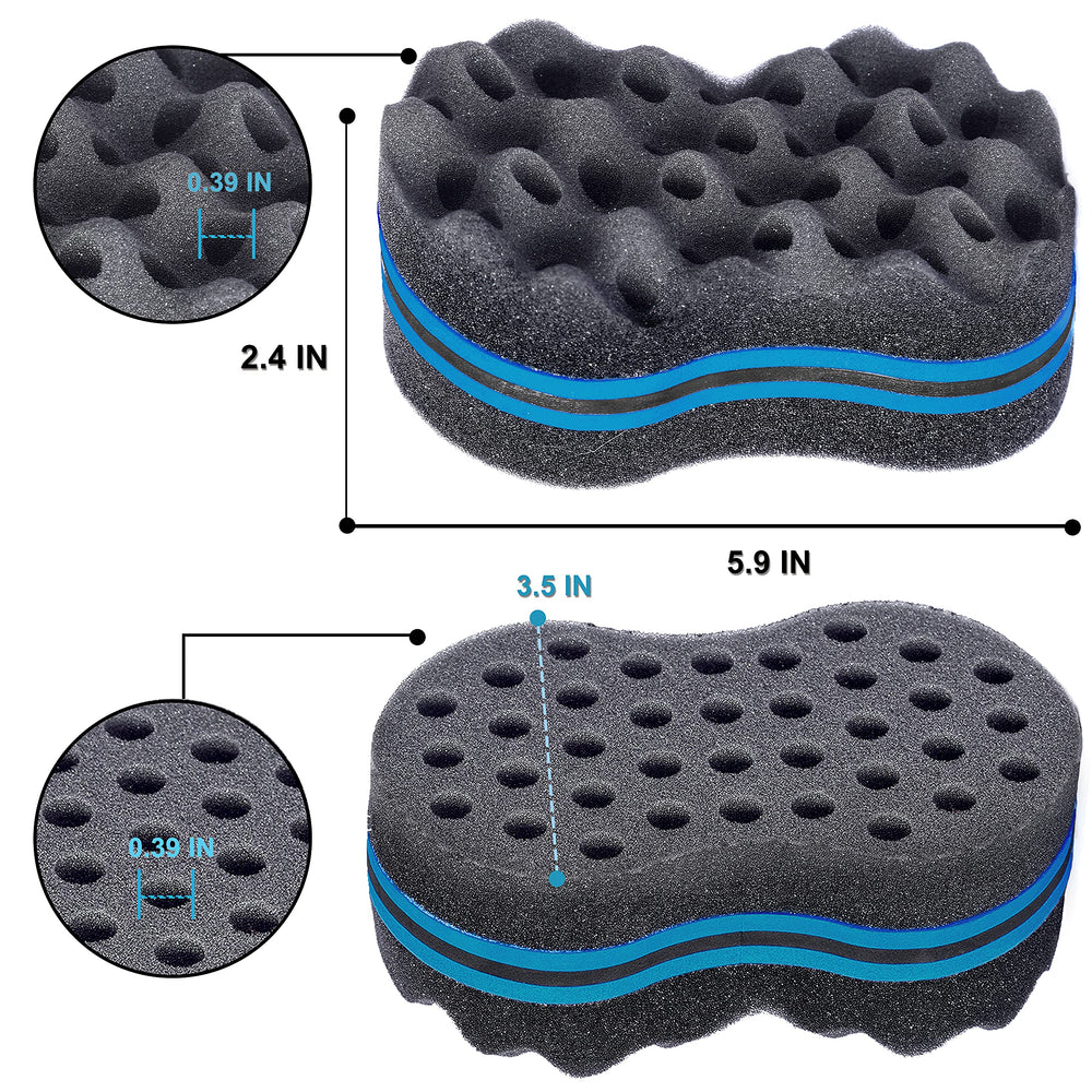 YEZEY Two-Side Hair Sponge offering versatile shaping for twists and curls