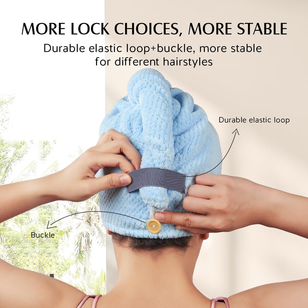 YFONG towel featuring double-lock elastic band keeps it secure during use.