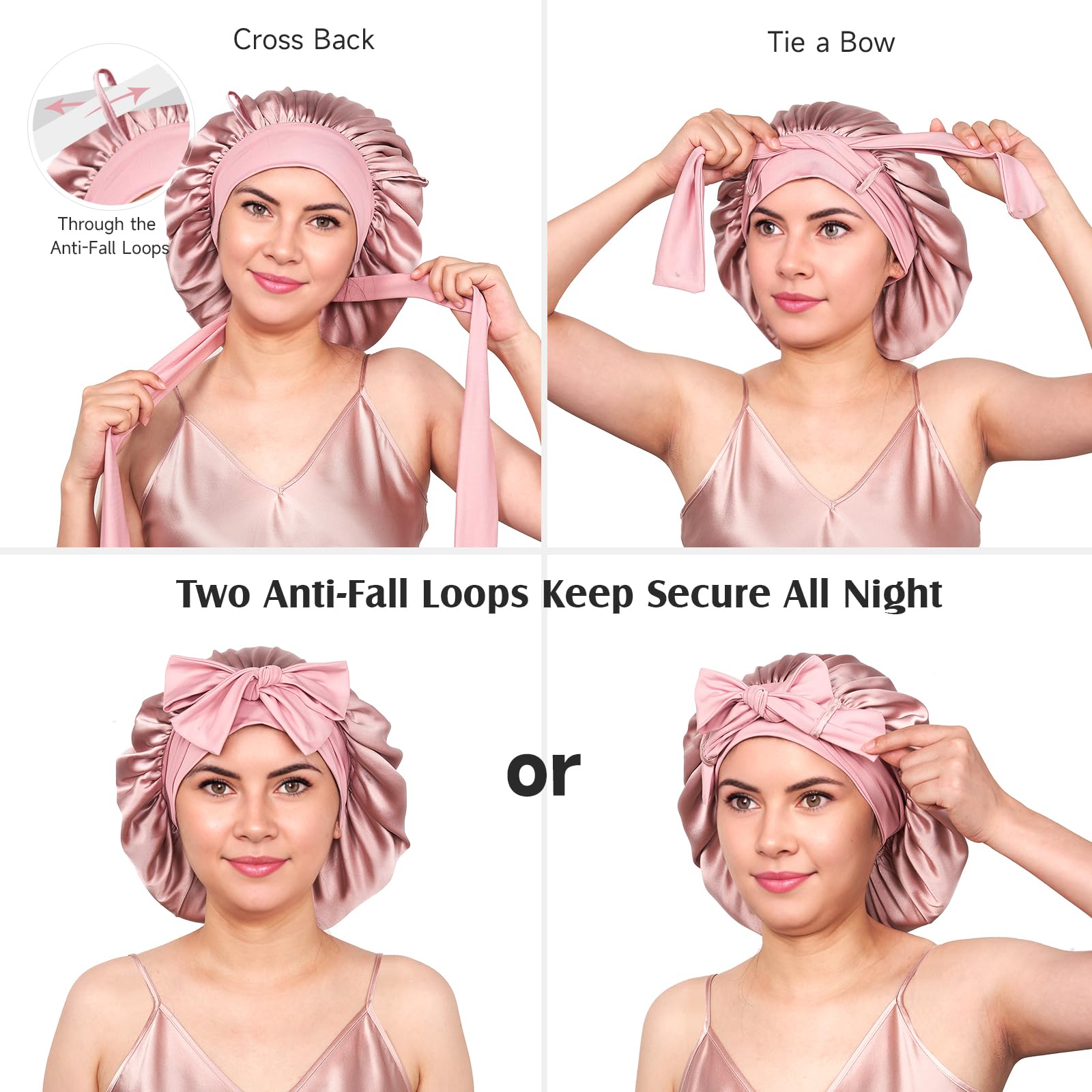 YFONG bonnet suitable for curly and long hair overnight.