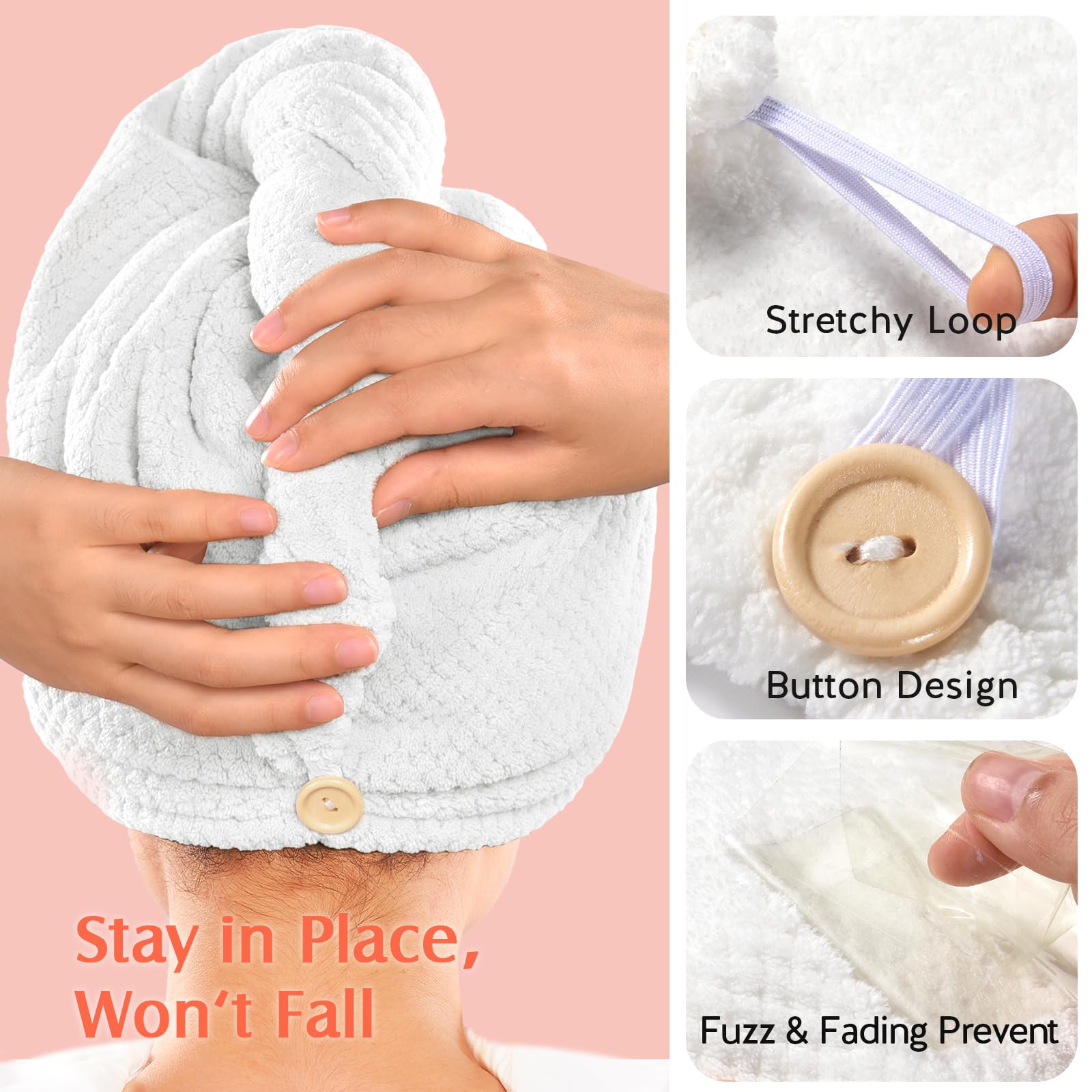 YFONG provee ajuste seguro para cabello con su toalla