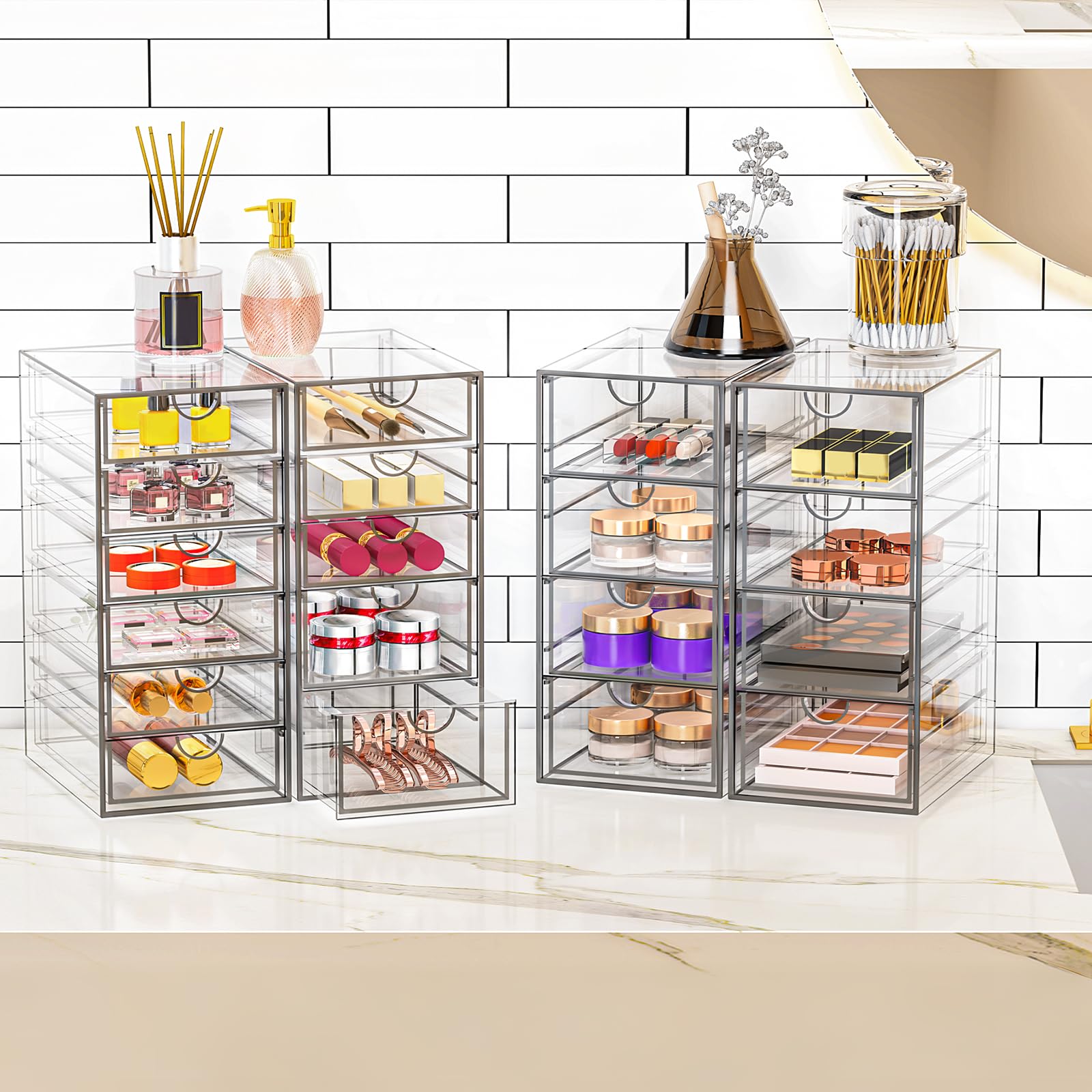 YFXCVSL organizer shown side by side arrangement saving space and maximizing storage