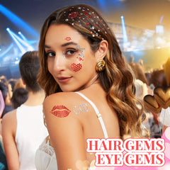 Gemas faciales autoadhesivas blancas de YGDZ para un look suave y radiante.