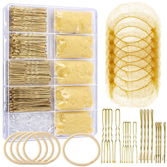 Kit YGDZ para ballet rubio con accesorios completos para moños duraderos.