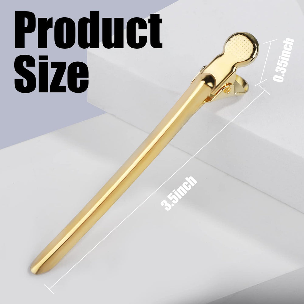 Pinza pico de pato dorada de YGDZ para rizos y fijación de peinados.