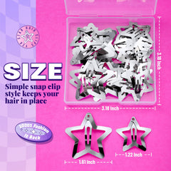 YGDZ star hair clip large silver 1.61 inch adds glam while securing hair.