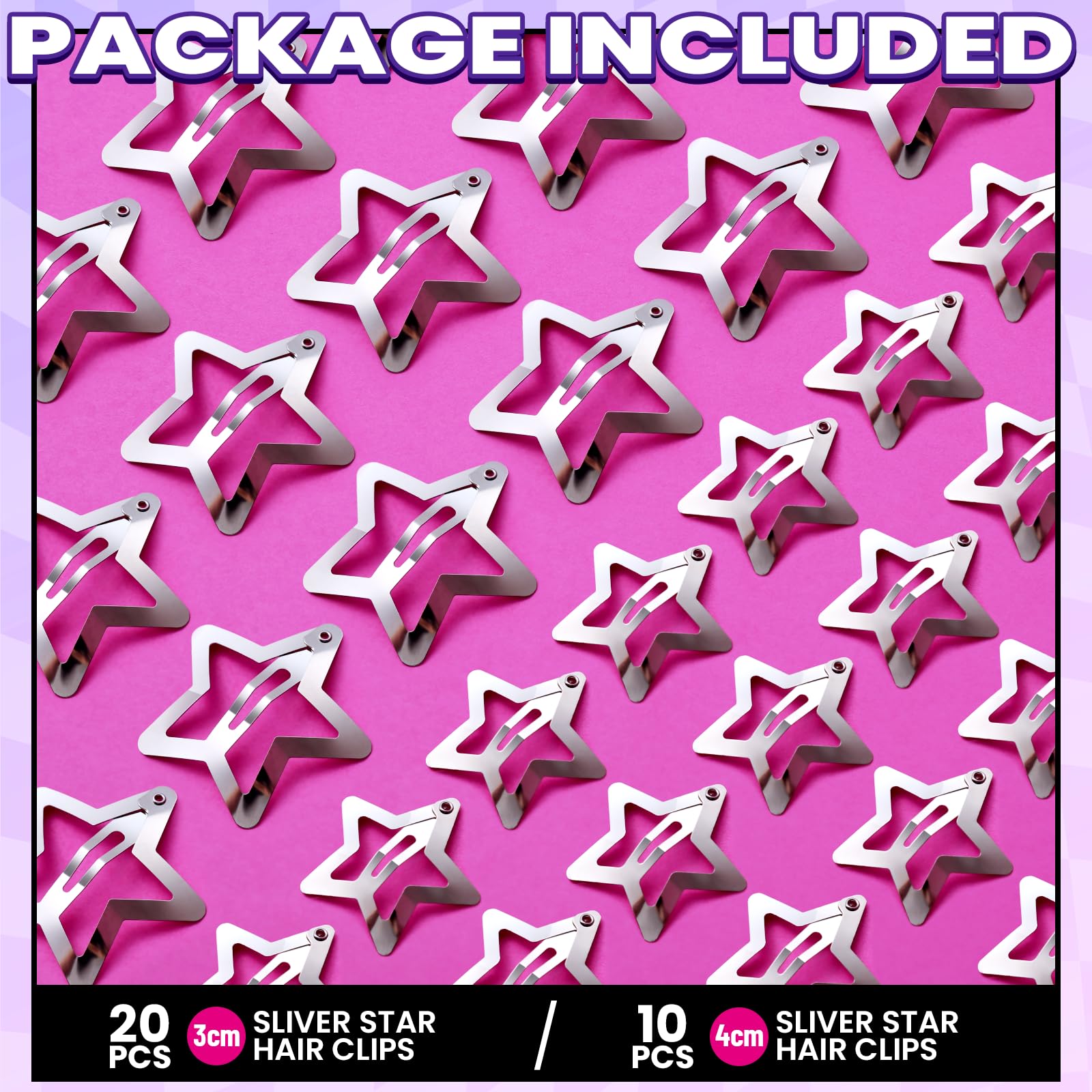 YGDZ star hair clip pack 30 pieces offers versatile stacking for festival looks.
