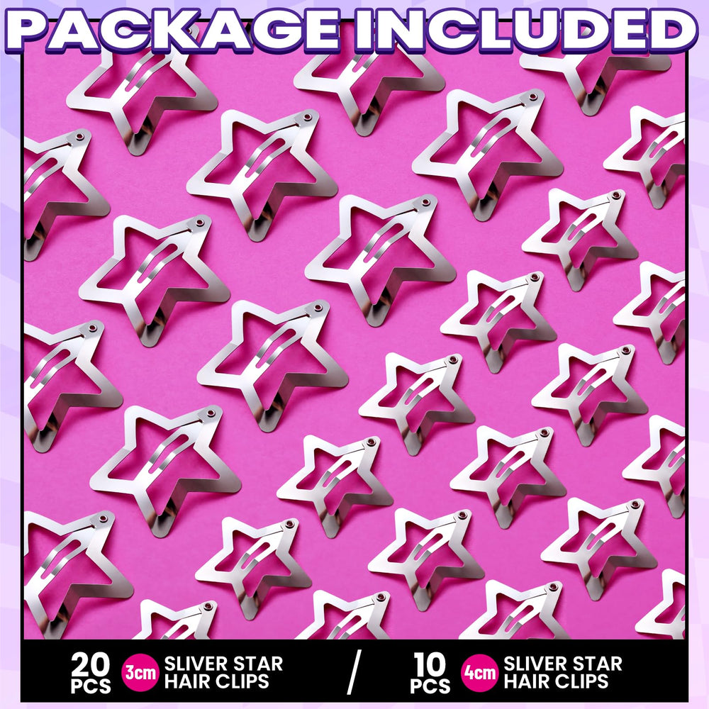 YGDZ star hair clip pack 30 pieces offers versatile stacking for festival looks.
