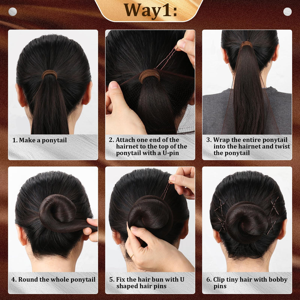 YGQQOY Dance Hair Accessories Kit: Invisible hair nets for breathable bun stability.