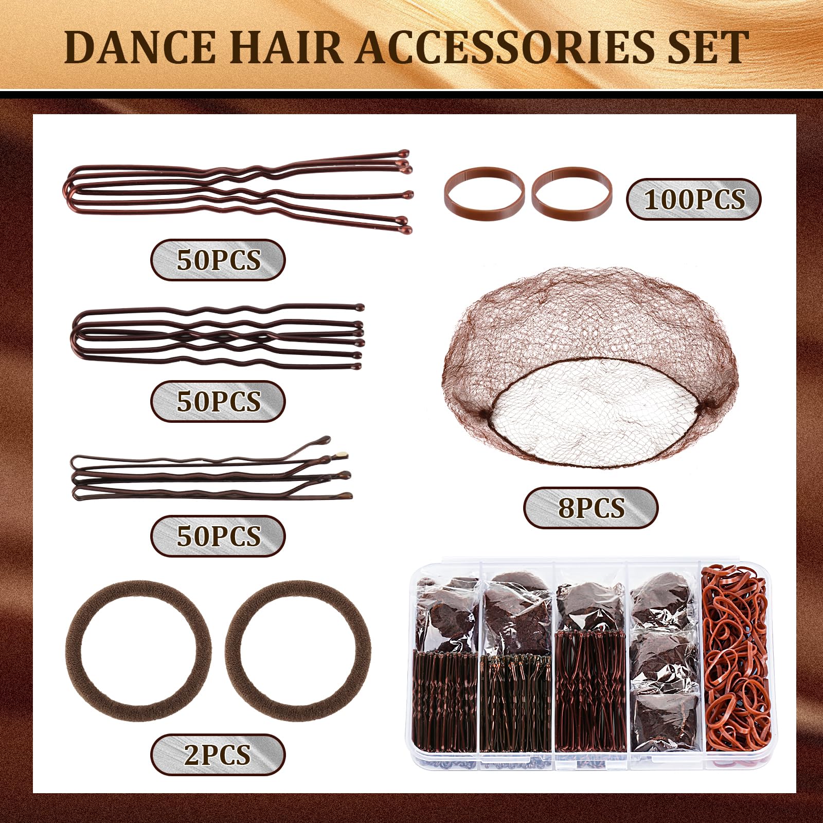 YGQQOY Dance Hair Accessories Kit: Bobby pins for quick, reliable grip.