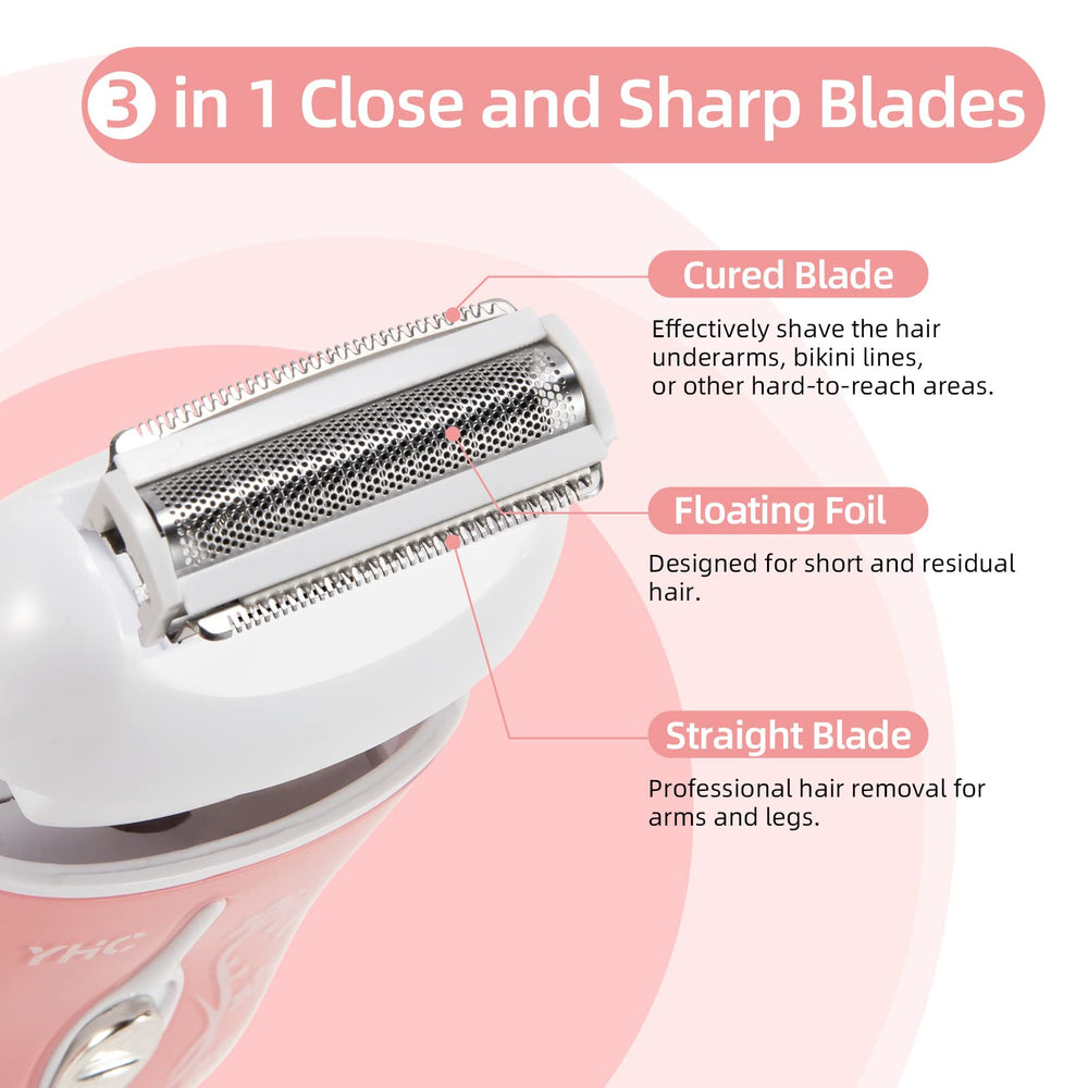 YHC razor used on underarms for precise grooming.