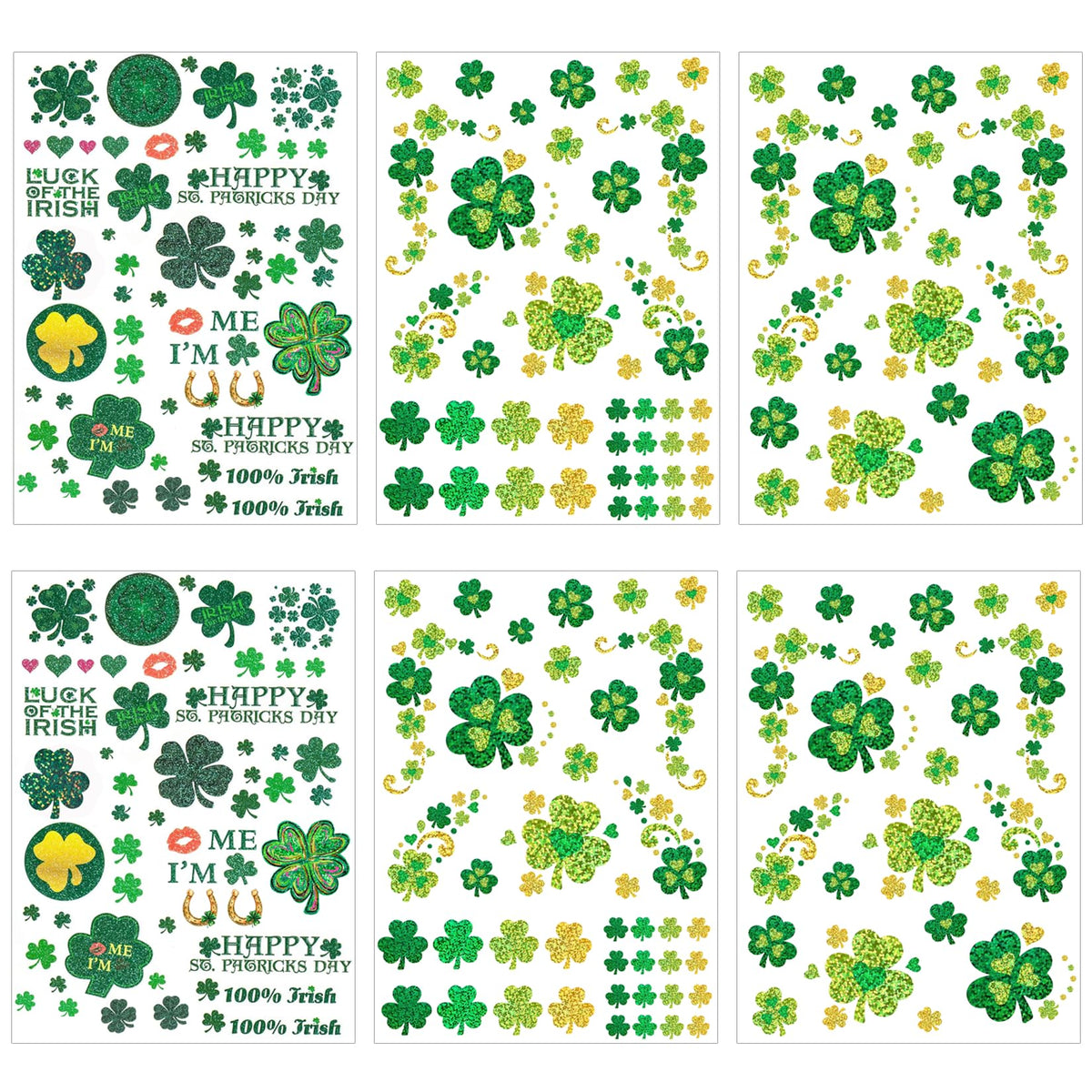 Tatuaje de trébol de Yhliua para Día de San Patricio, buena suerte.