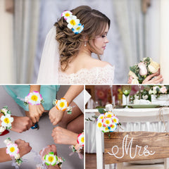 Pinza YHmall de plumeria 2,5 pulgadas para lucir en bodas y luau.