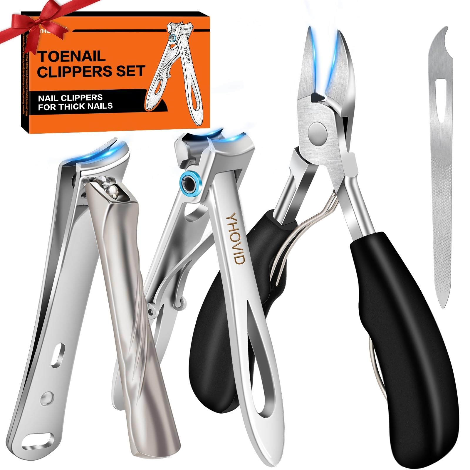 YHOVID toenail clippers with large podiatrist opening for thick nails