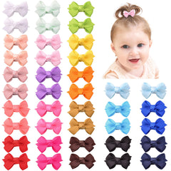 YHXX YLEN mini bows clip closeup—petite size with gentle hold for fine hair