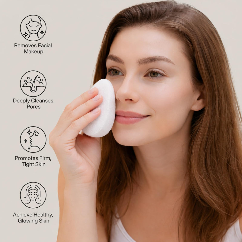 Yiclick dual-sided exfoliating sponge shows textured surface for gentle exfoliation
