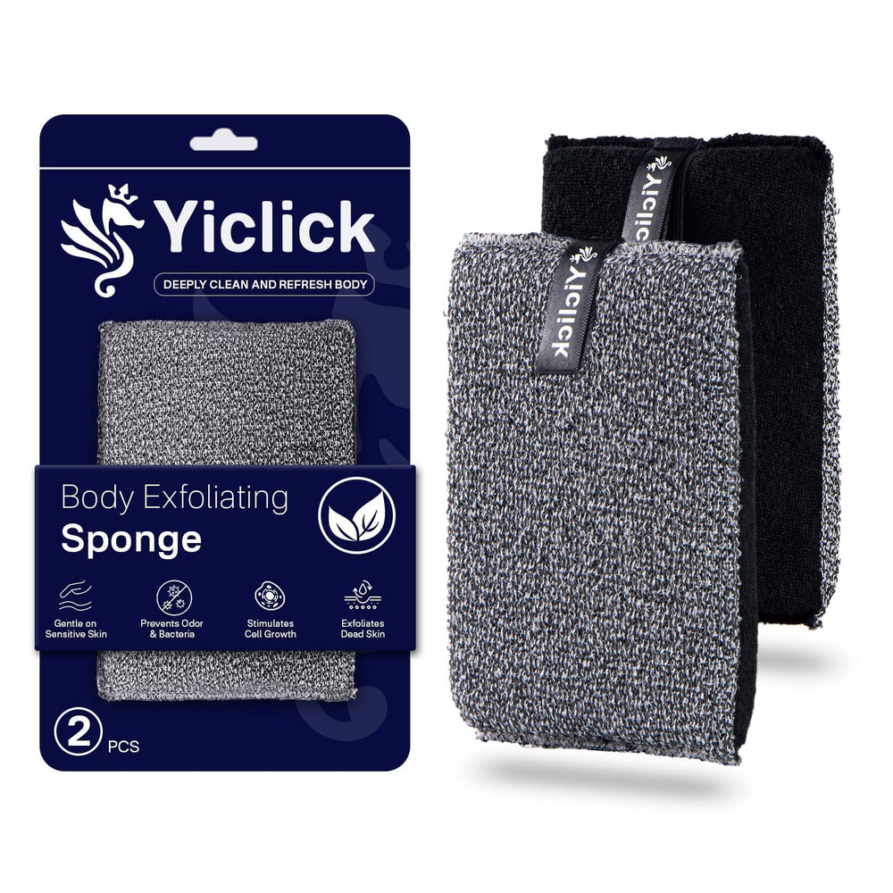 Yiclick exfoliating scrubber pack front view for a spa-like shower lather.