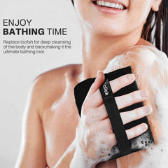 Yiclick exfoliating scrubber textured side close-up highlighting deep-clean action.