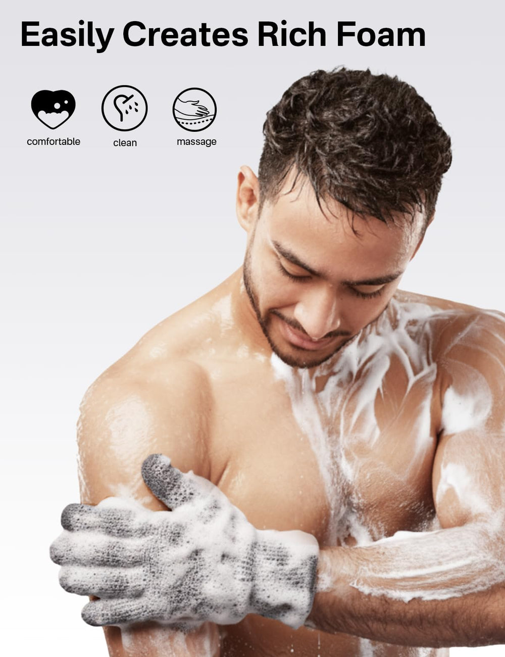 Yiclick guante exfoliante: textura más suave y poros limpios