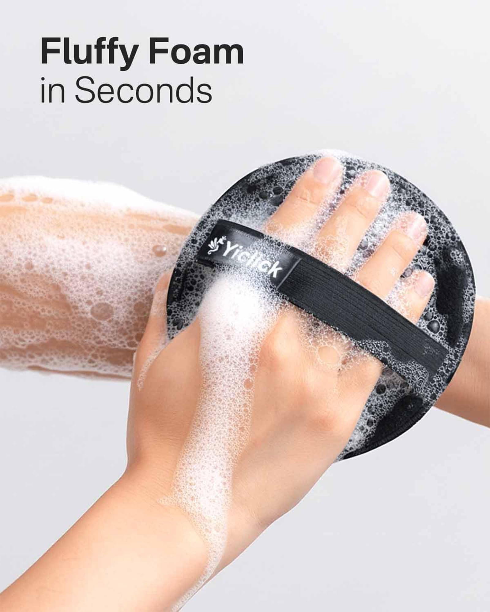 Yiclick reversible strap for versatile scrubbing intensity