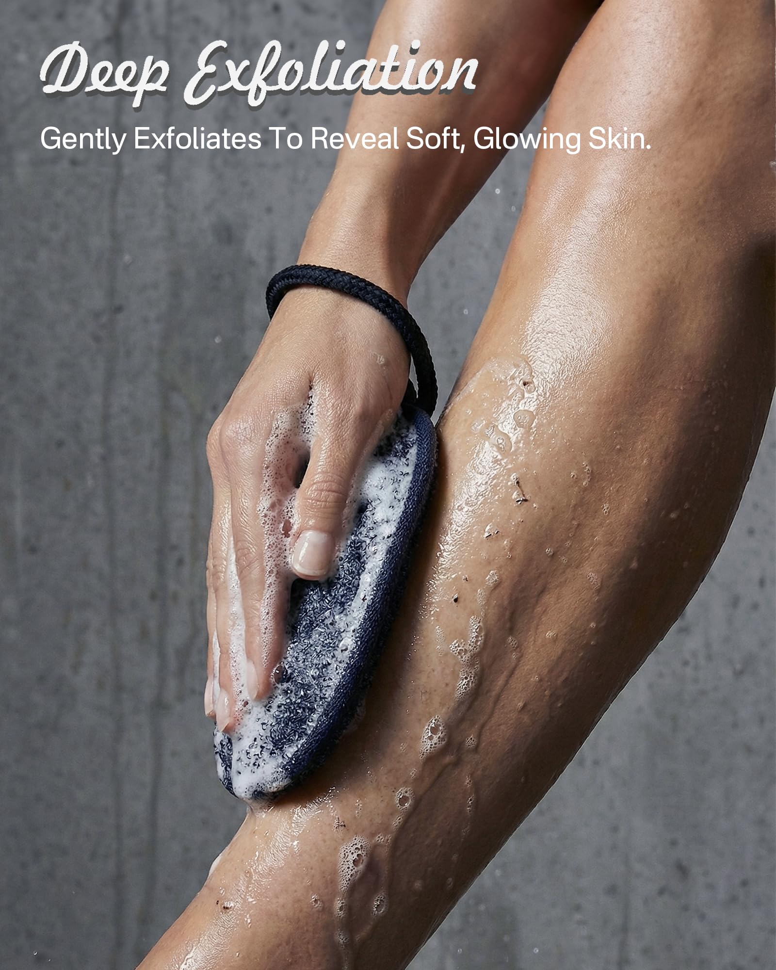 Yiclick soap bag blue round textured exterior for gentle exfoliation