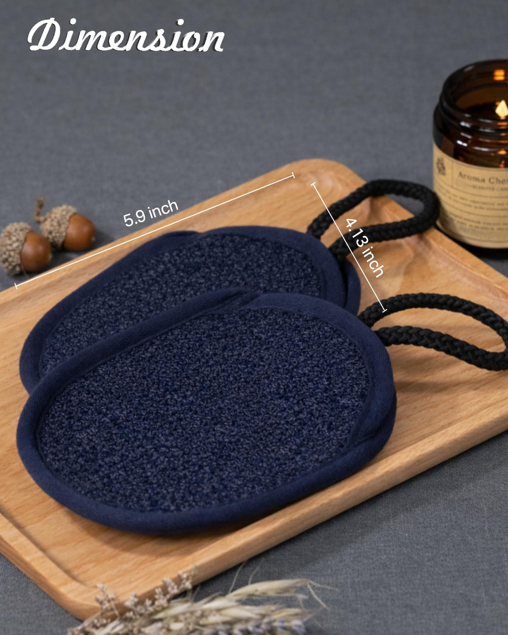 Yiclick soap bag blue round helps minimize waste by using soap scraps