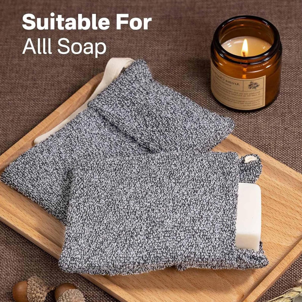 Yiclick soap bag dual texture design for exfoliation