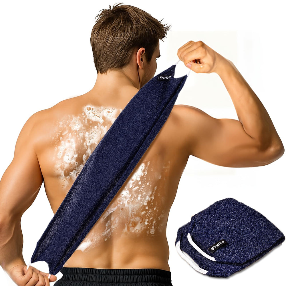 Yiclick toalla exfoliante con mango para uso diario en duchas
