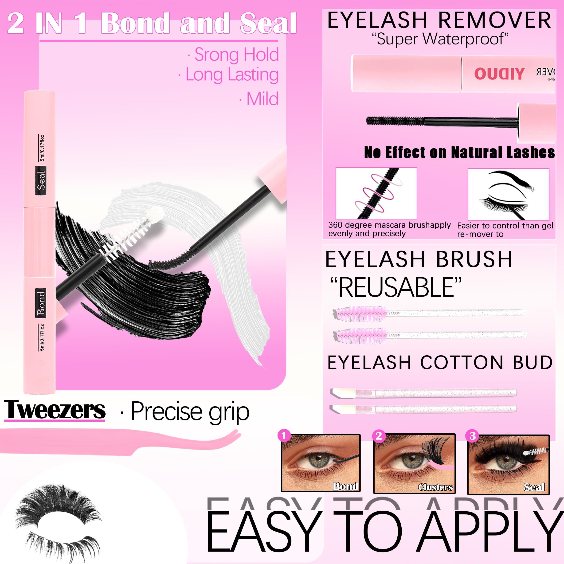 YIDUO 100D 200D 300D mega lashes for dramatic volume choices