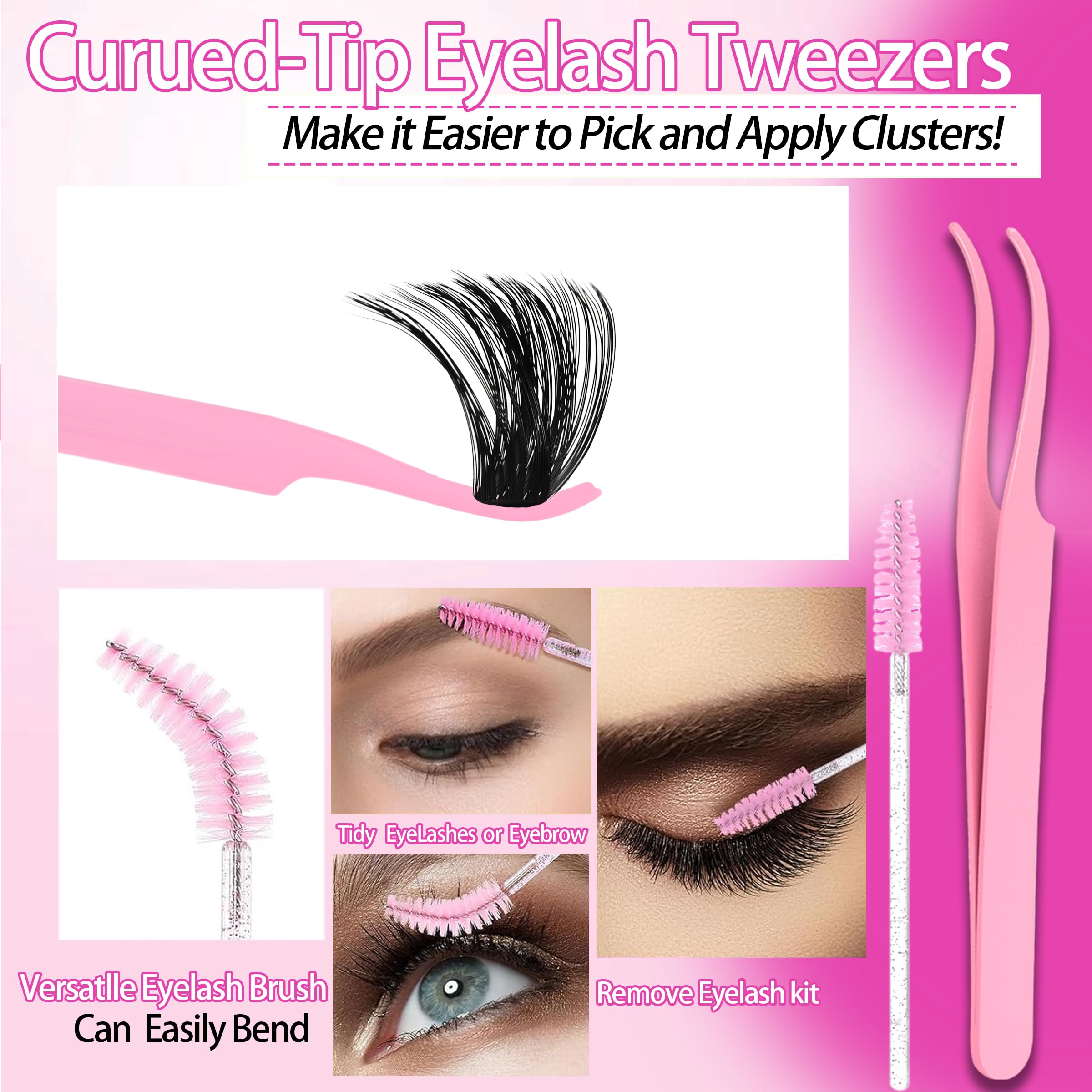 YIDUO 150D+200D cluster lashes add depth and dimension