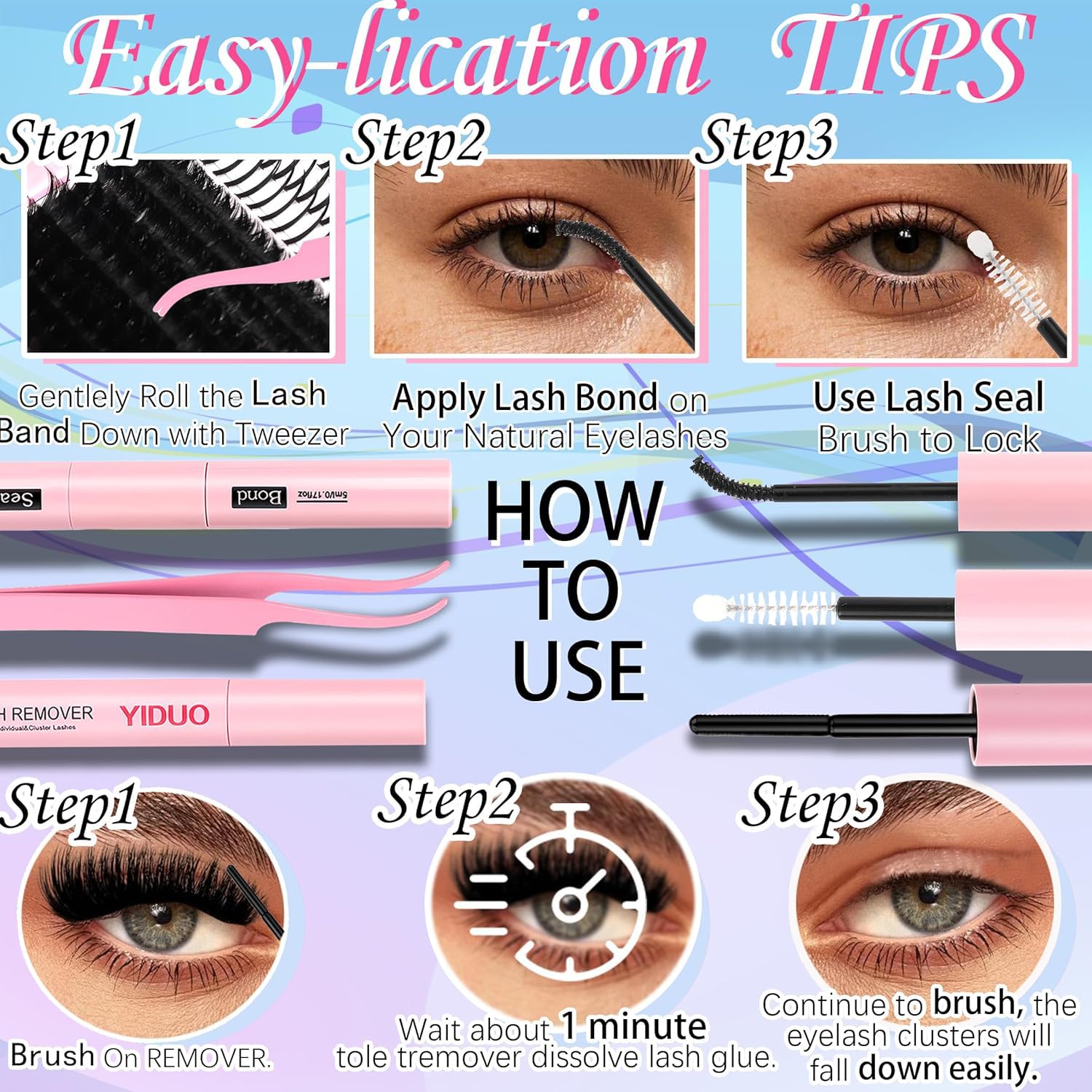 YIDUO 200D clusters with soft fibers for natural feel