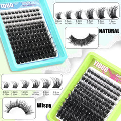 YIDUO manga style clusters close-up for wispy natural-looking length