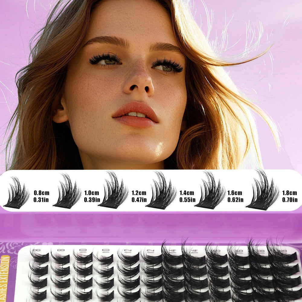 YIDUO ultra lash clusters kit close-up highlighting dramatic volume