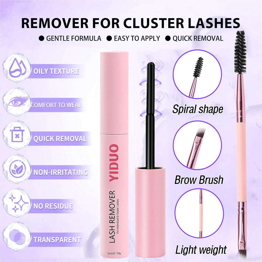 YIDUO Lash enhancement before and after using clusters