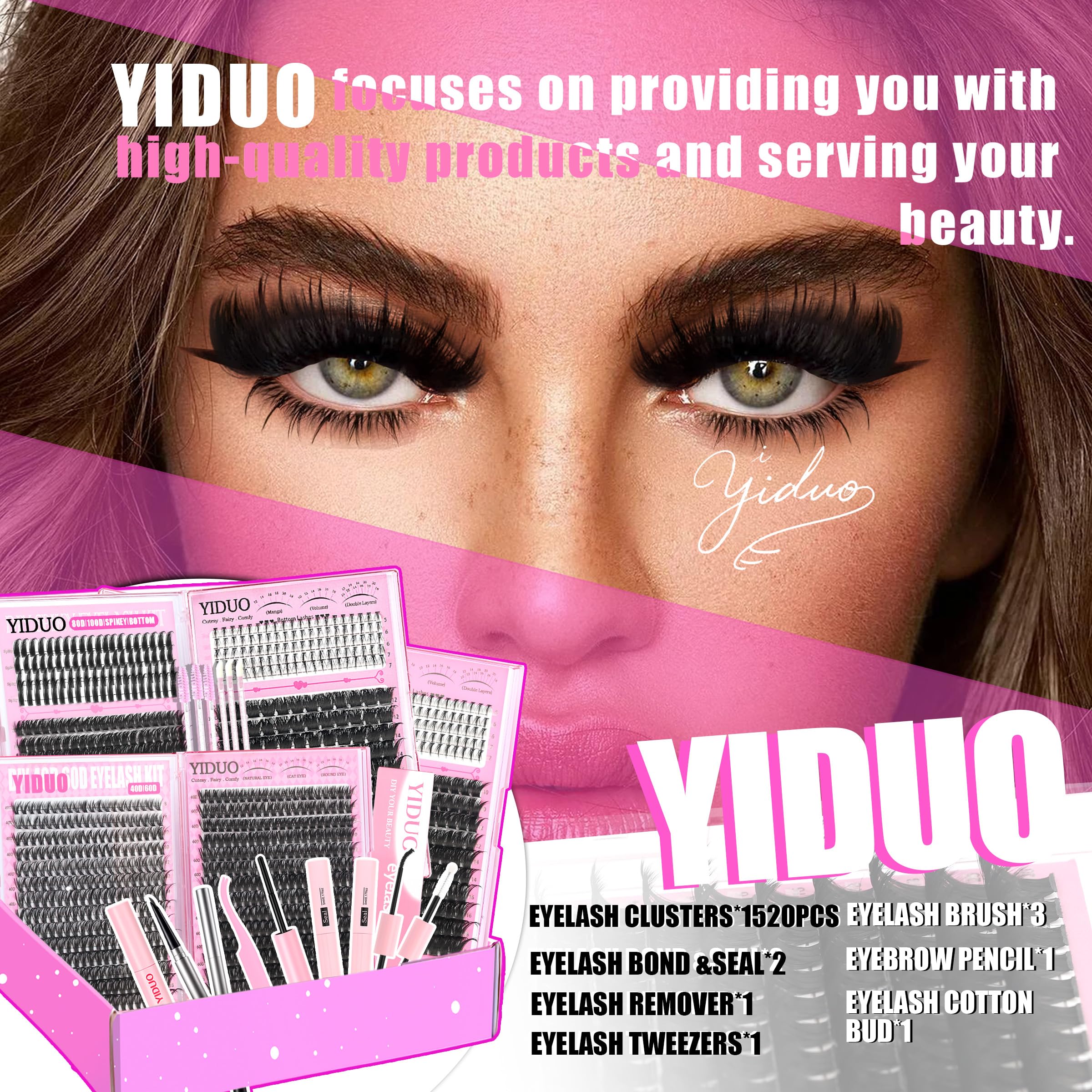 YIDUO beginner friendly lash guide for easy at home application