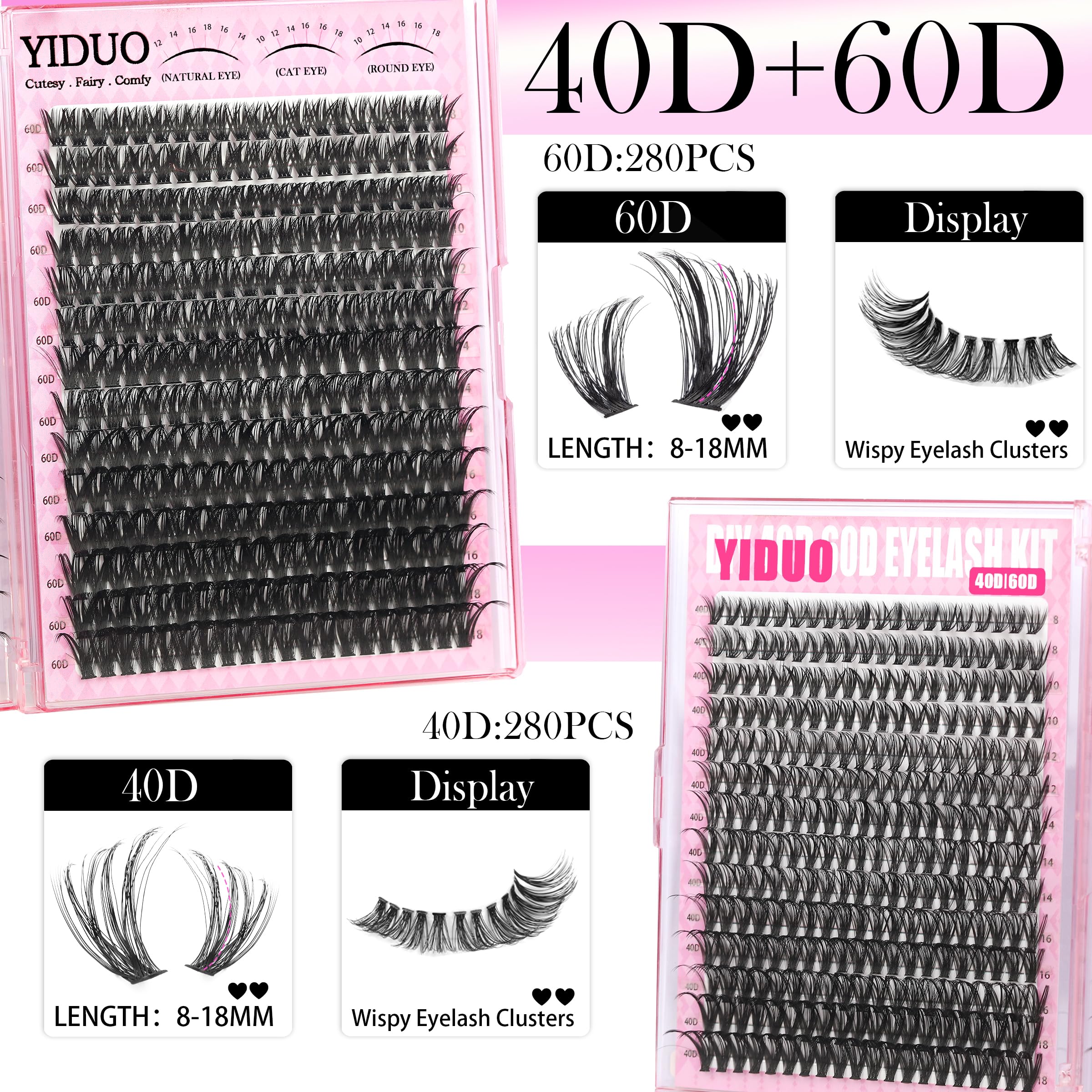 YIDUO eyelash brush for brushing and separating lashes during application