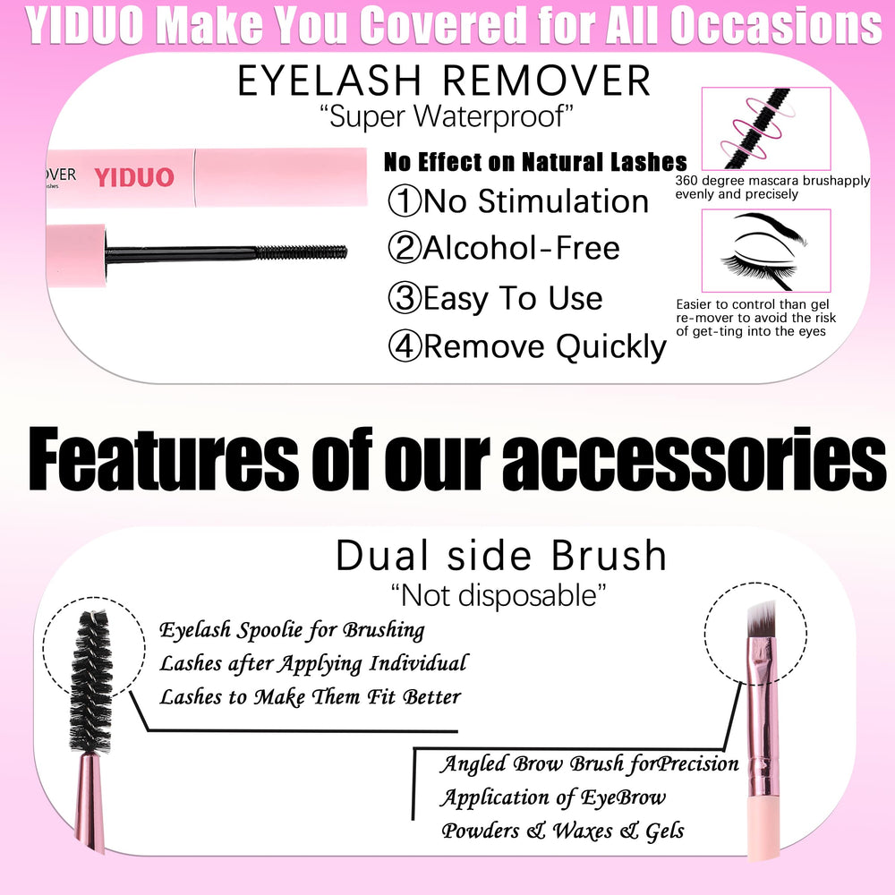 YIDUO precision tweezers for exact lash placement