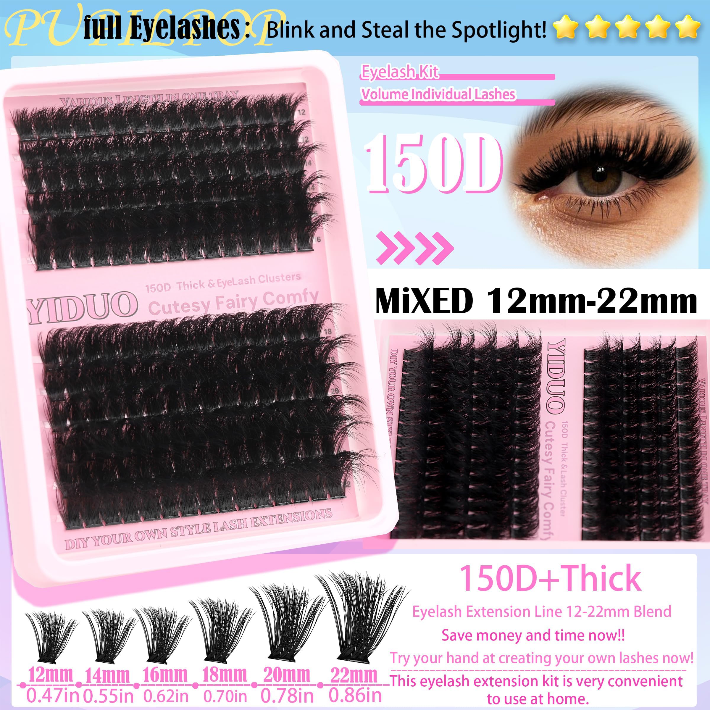YIDUO lash brush helps separate lashes for even application