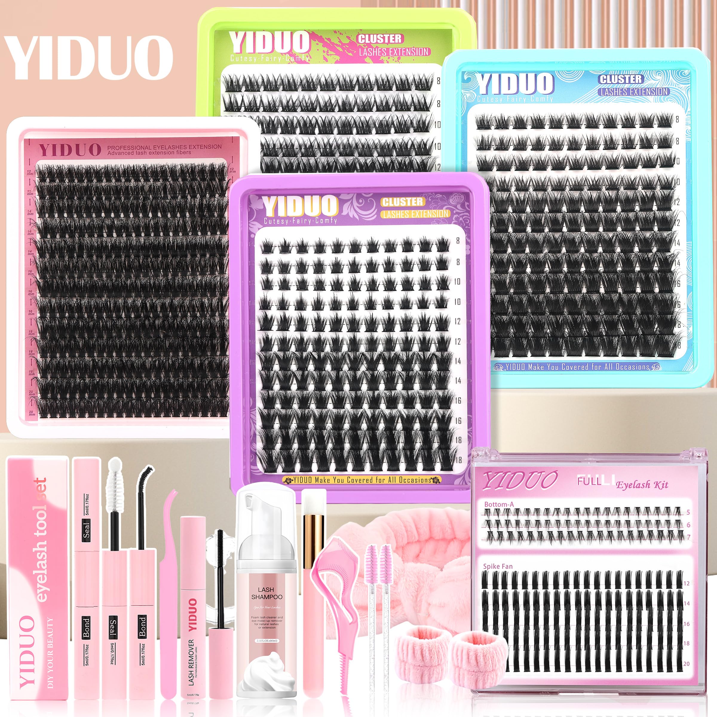 YIDUO Lash Clusters 6 Styles Collection provides versatile DIY options.