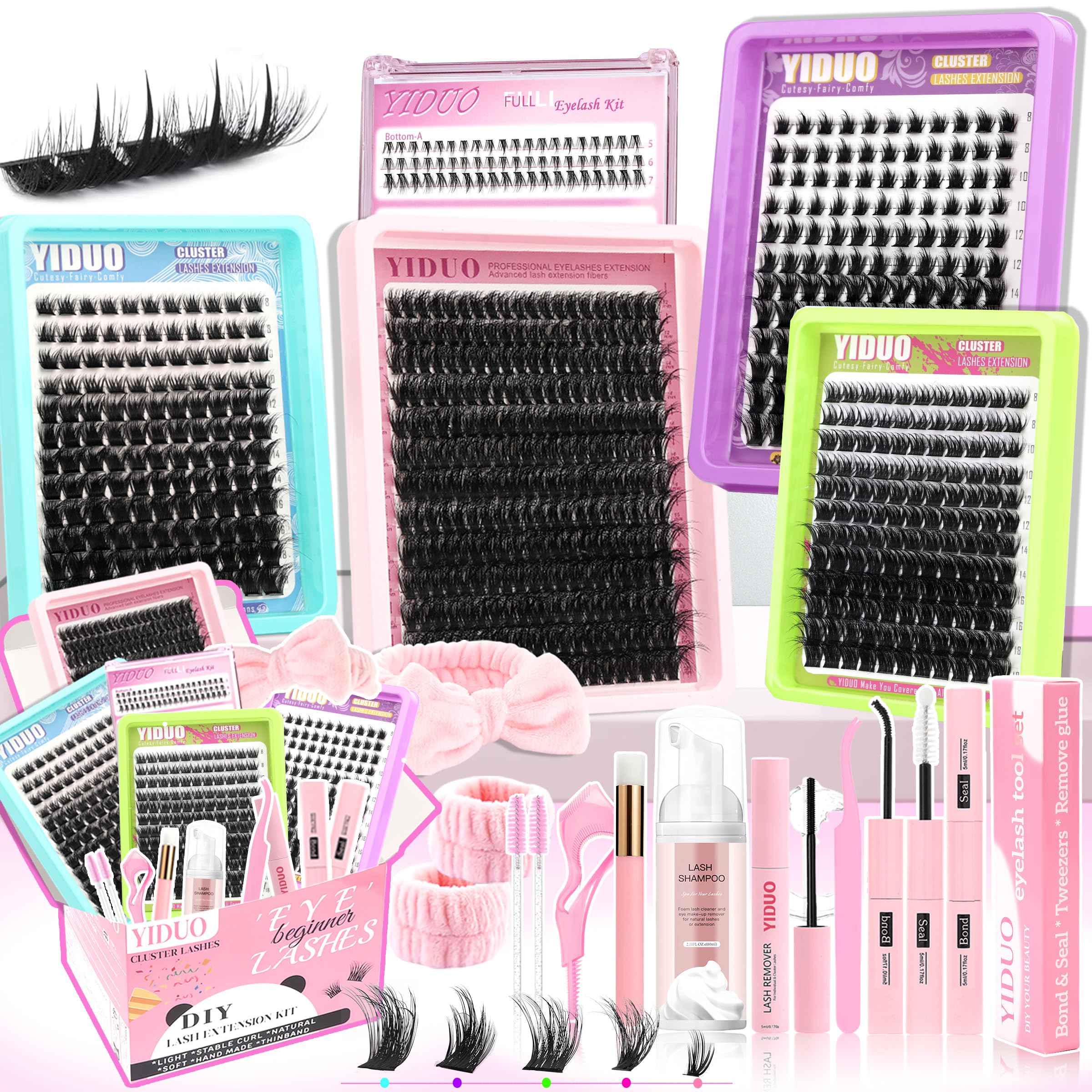 YIDUO Lash Clusters Mega Volume for instant dramatic fullness.