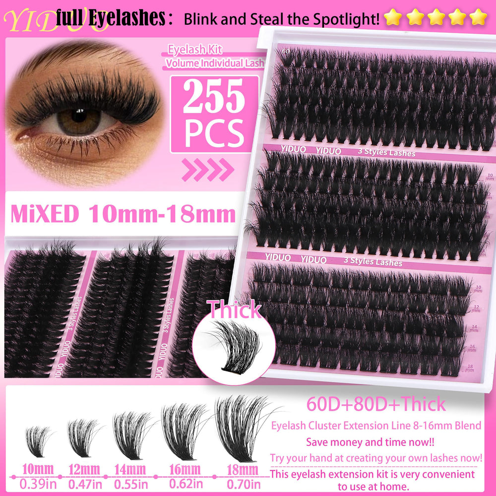 YIDUO C-Curl lashes deliver natural, comfortable extension look