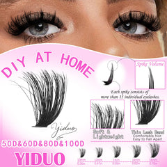 YIDUO bottom lashes 5-7 mm for subtle under-eye definition.