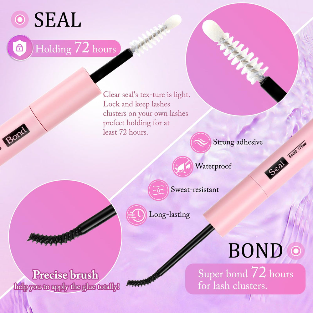 YIDUO Volume Lashes Clusters Kit dual-head brush for grooming lashes