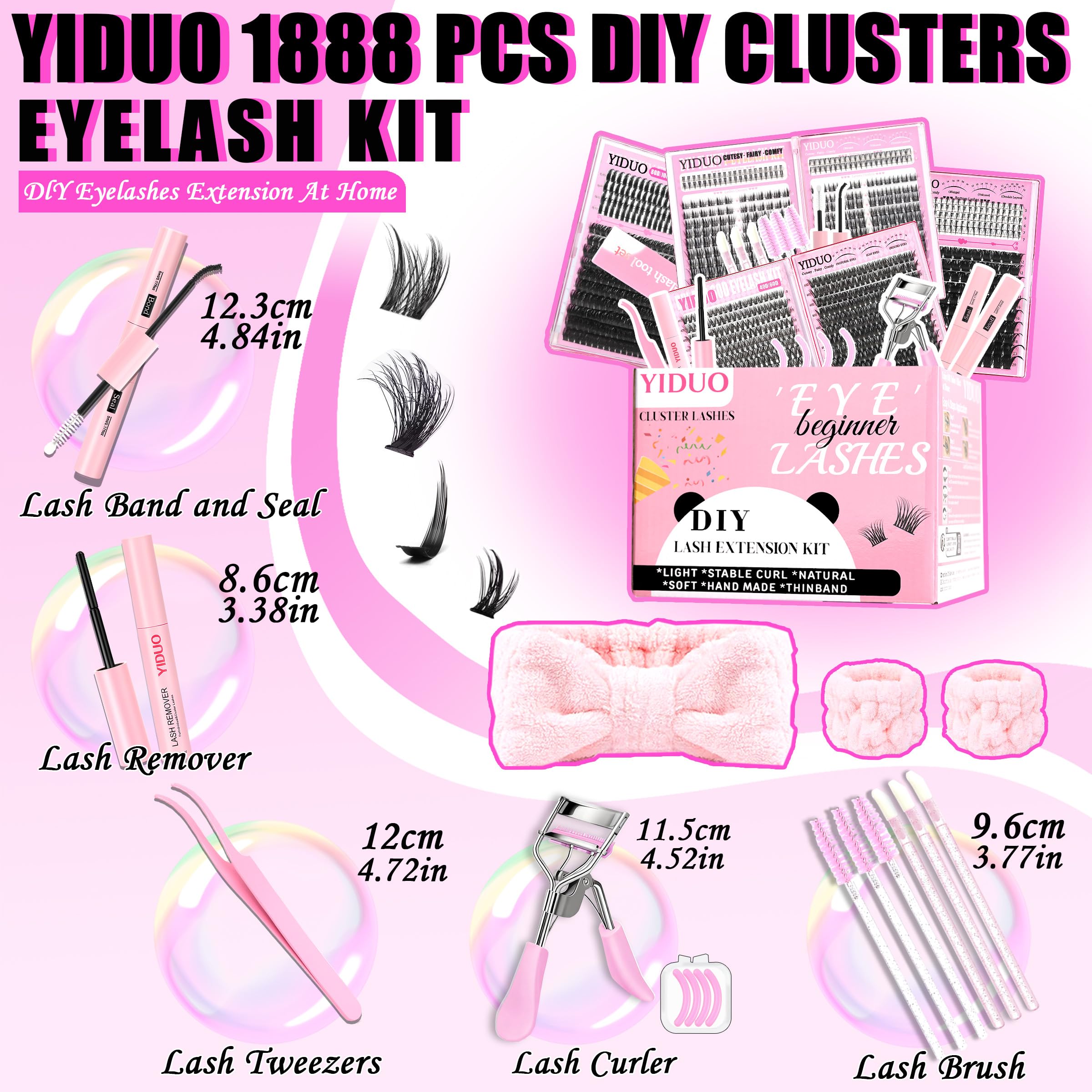 YIDUO Volume Manga Lashes Clusters offer bold, layered definition.