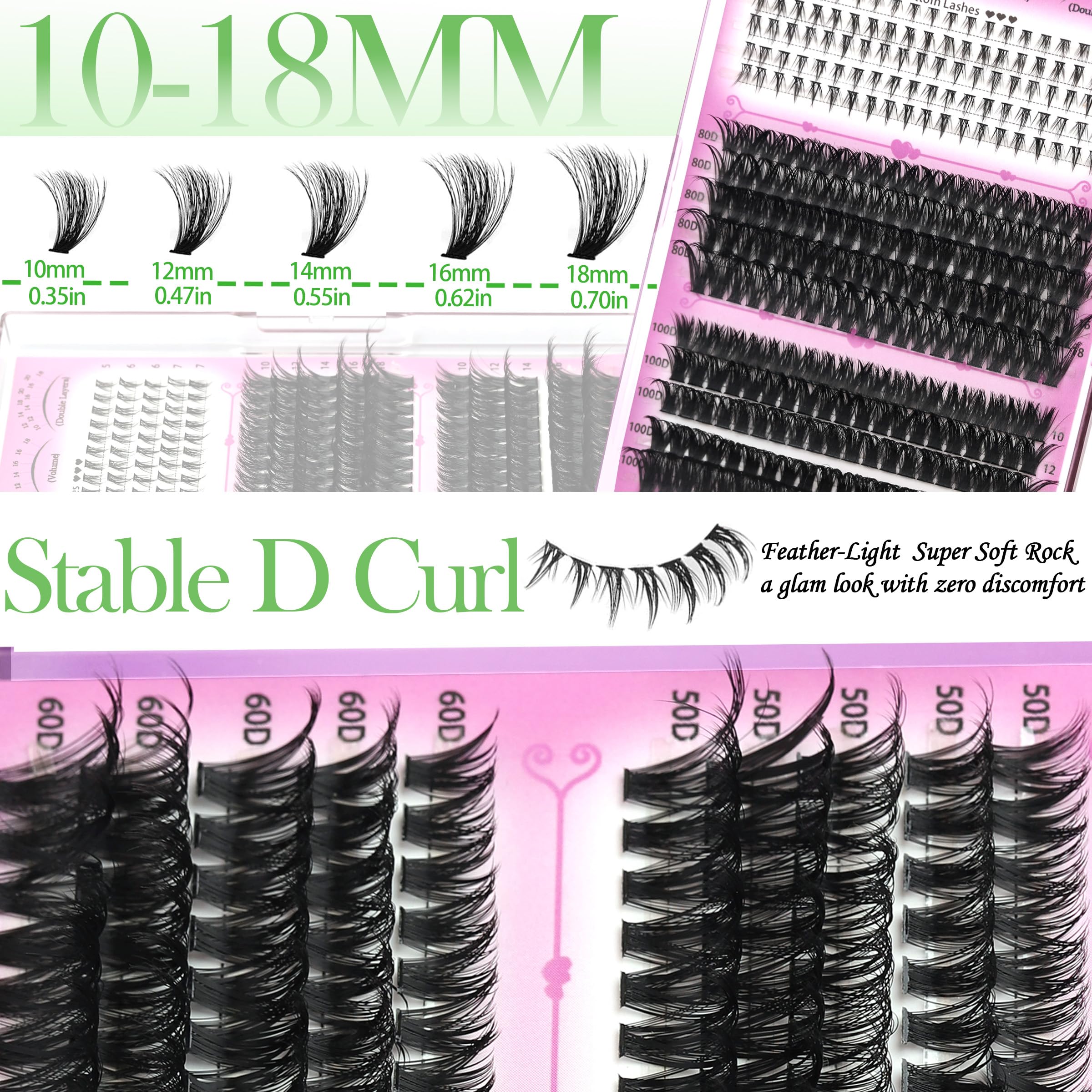 YIDUO D curl wispy lashes highlight flutter and shape